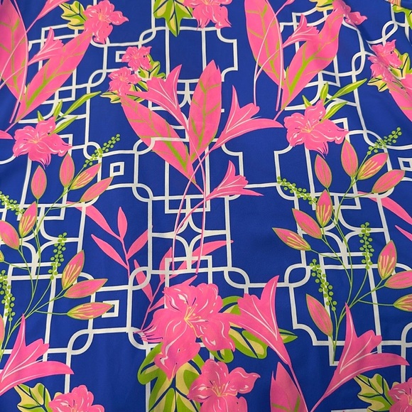 Lulu B Pink Blue Floral Print Short Sleeve V Neck Top Women XL Casual Athletic - Picture 4 of 8